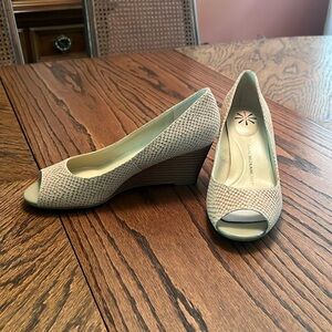 Isaac Mizrahi Snakeskin Wedges